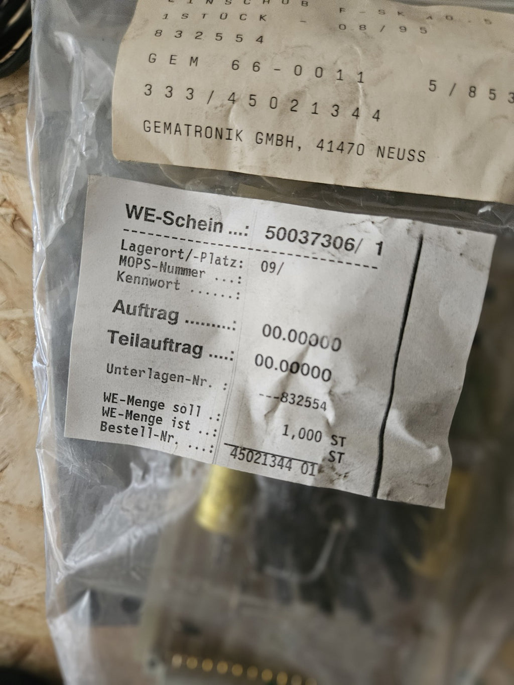 Gematronic Einschubkarte PLATINE F.SK40.5, 832554, GEM66-011, 45021331 Neu New