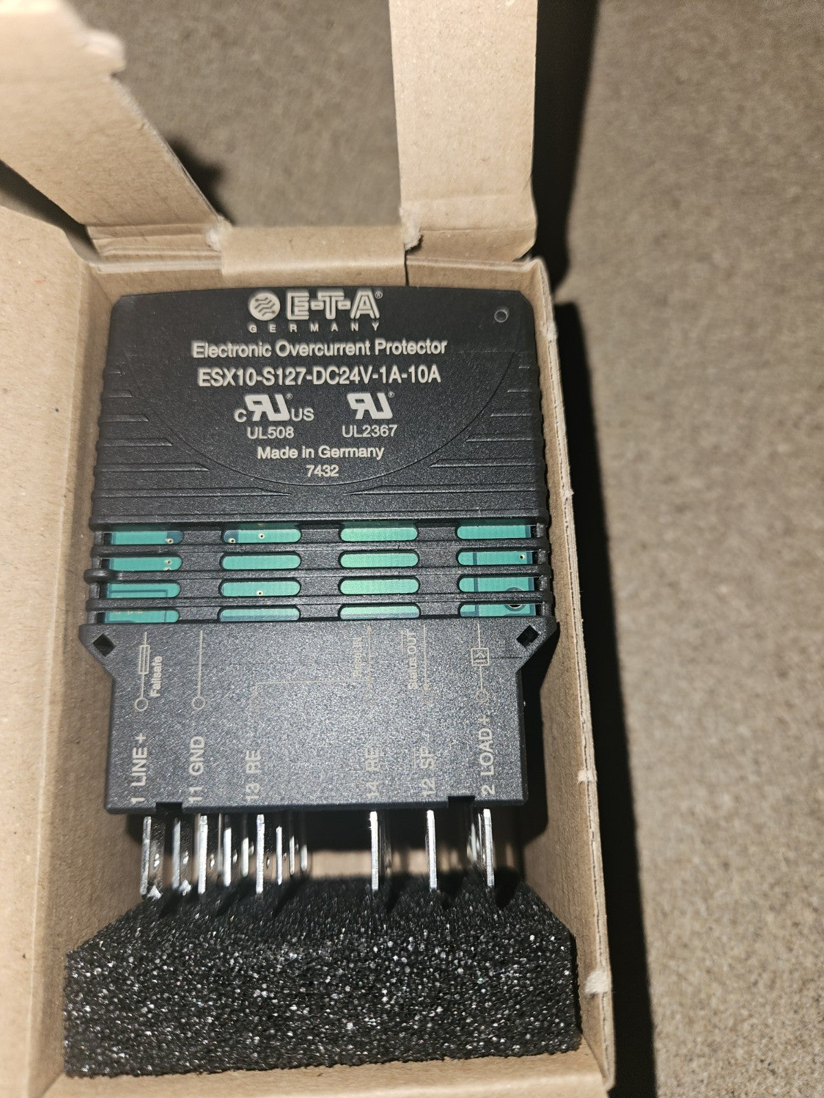 1 x E-T-A | ESX10-S127-DC24V-1A-10A | Sicherungsautomat Neu New Unbenutzt Unused