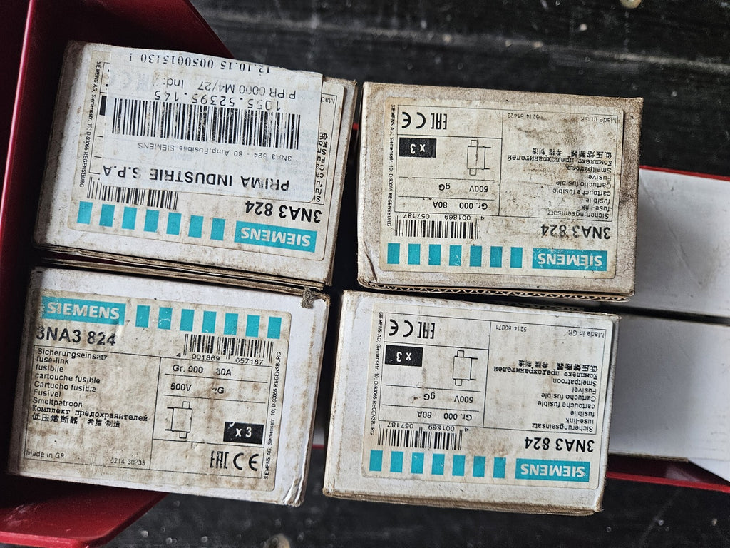 3 Stück Siemens NH000-Sicherungseinsatz 3NA3 824 Sicherung Stromversorgung