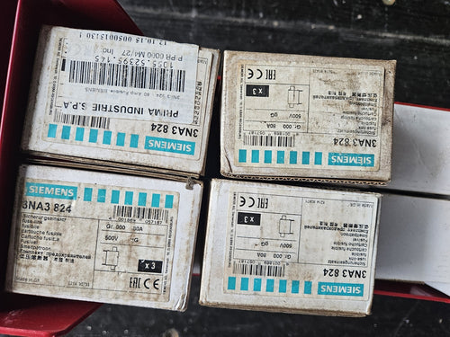 3 Stück Siemens NH000-Sicherungseinsatz 3NA3 824 Sicherung Stromversorgung