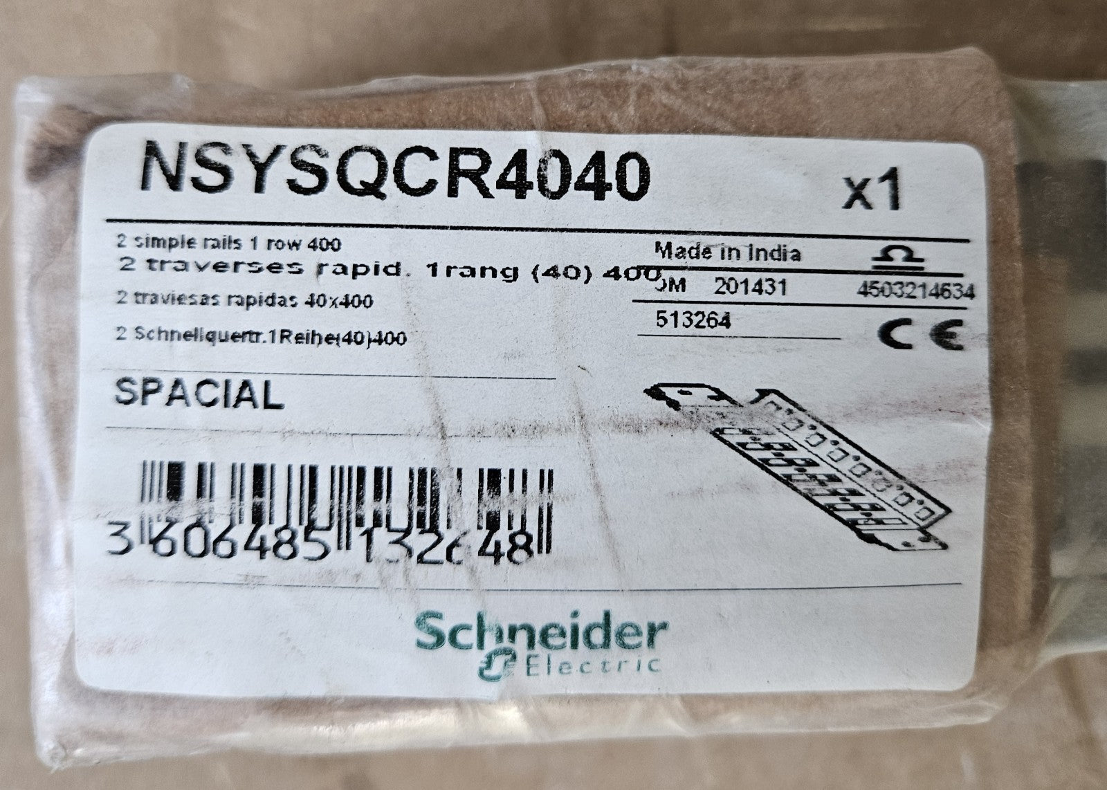 Schneider Electric NSYSQCR4040, Simple Rails, 2 x Traversen Neu/ovp, New Unused