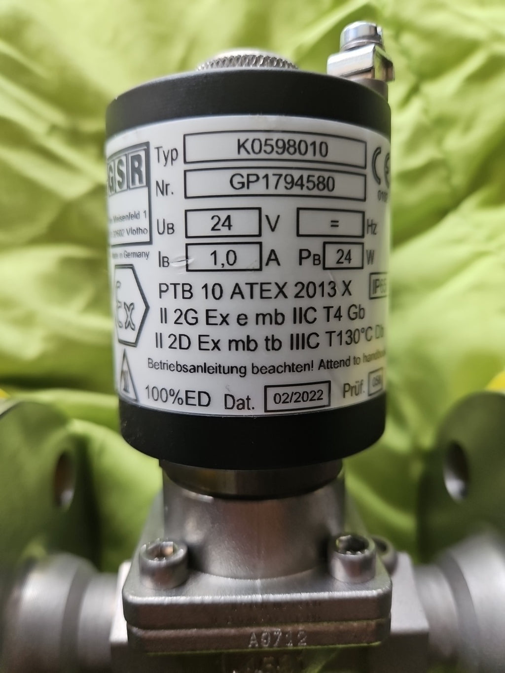 GSR-2-Wege Magnetventil K0598010, GP1794580, GP1796687 Ex Geschützt, Neu/ovp New