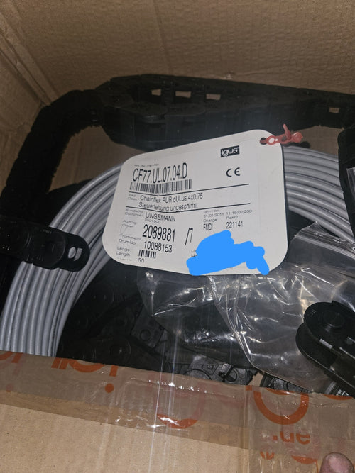 50m IGUS Kabel chainflex CF77.UL.07.04.D (4x0,75) Steuerleitung, Neu/ovp New