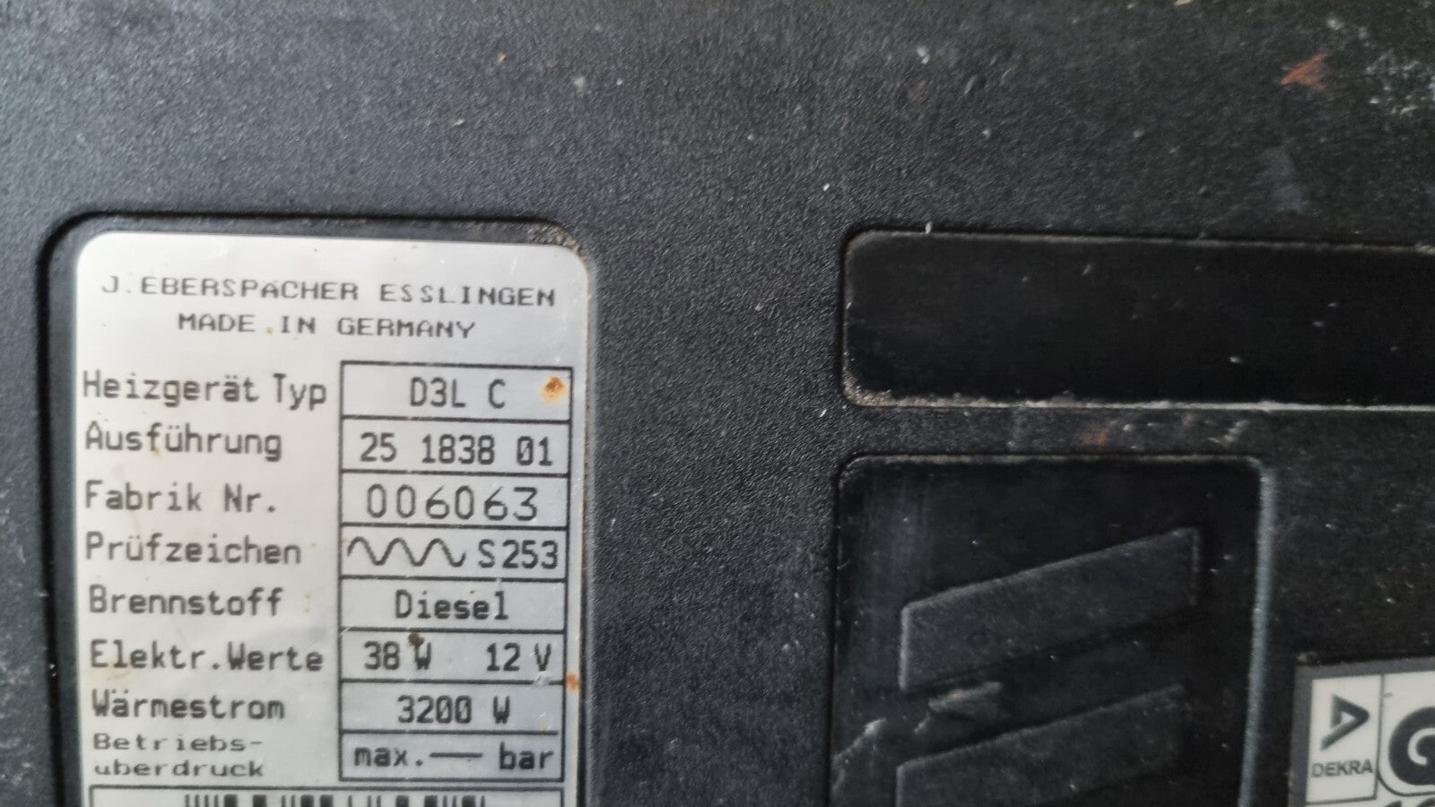 Eberspächer Standheizung Diesel D3LC VW T4 inkl.kabelbaum, pumpe und steuerteil