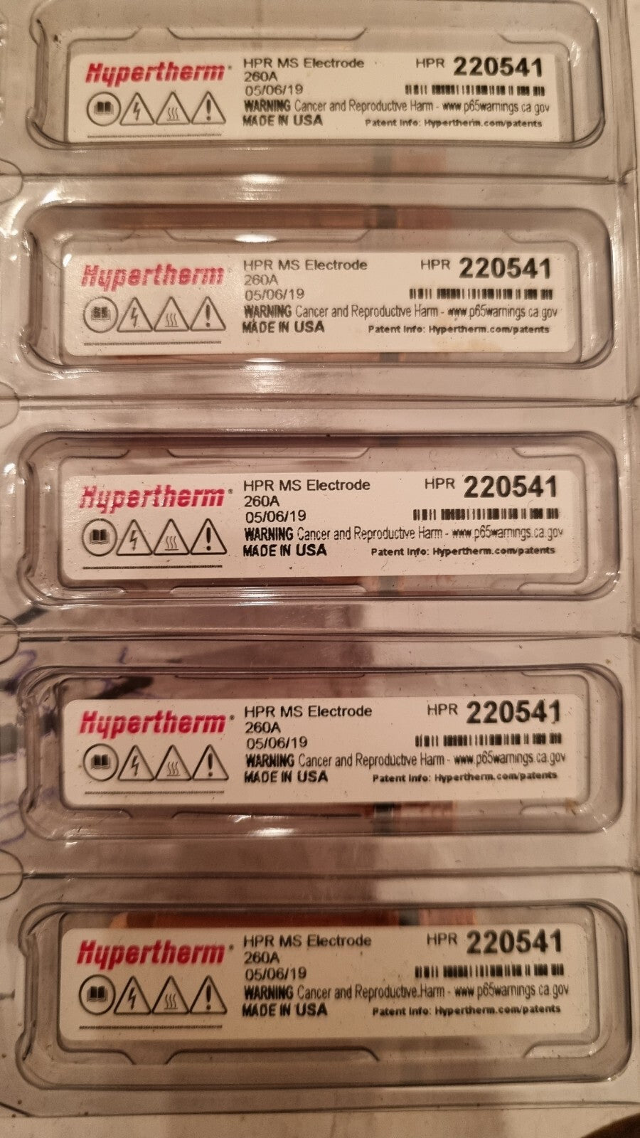 Hypertherm Kjellberg  HPR260XD Consumables Mild Steel Electrode 220541 neu/new