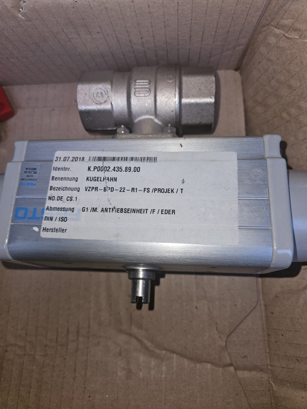 FESTO  KUGELHAHN-ANTRIEBSEINHEIT  VZPR-BPD-22-R1-FS, 540514  NEU/OVP New unused