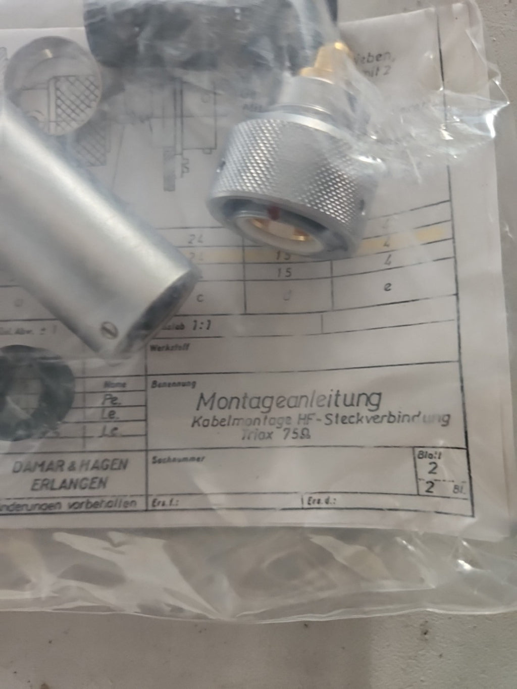 Damar & Hagen Triax 75Q, BNC Steck Buchse Koaxial Anschluss Neu/ovp, New In Box 