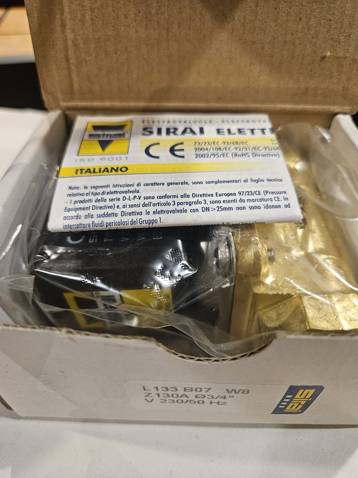 Asco Sirai Sirai L133B10-ZA30A-G3/8-10 Magnetventil, Valve New In Box Neu/ovp