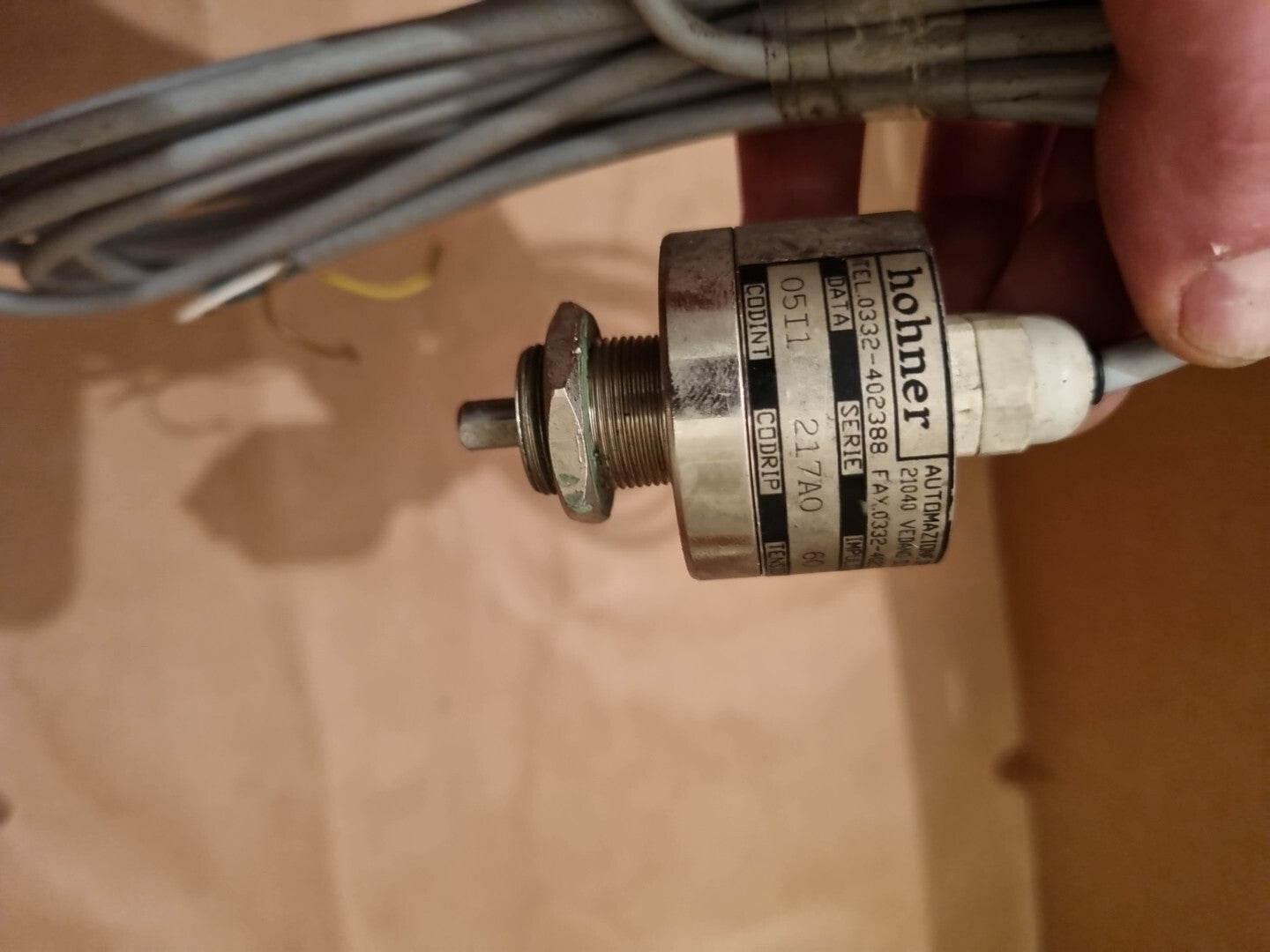 HOHNER Drehgeber SENSOR Sernr: 05I1,217AO, 60 impulses, used in working condit.