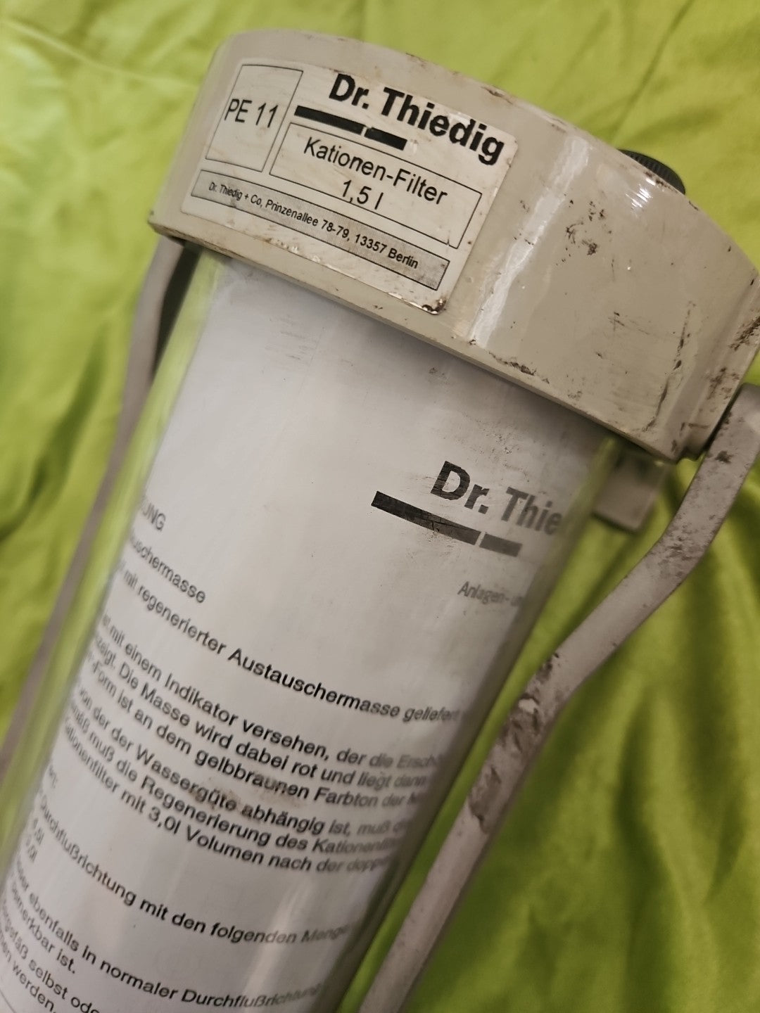 Dr. Thiedig PE 11 Kationen-Filter 1,5l, Cation FILTER -unused-new Old Stock Neu