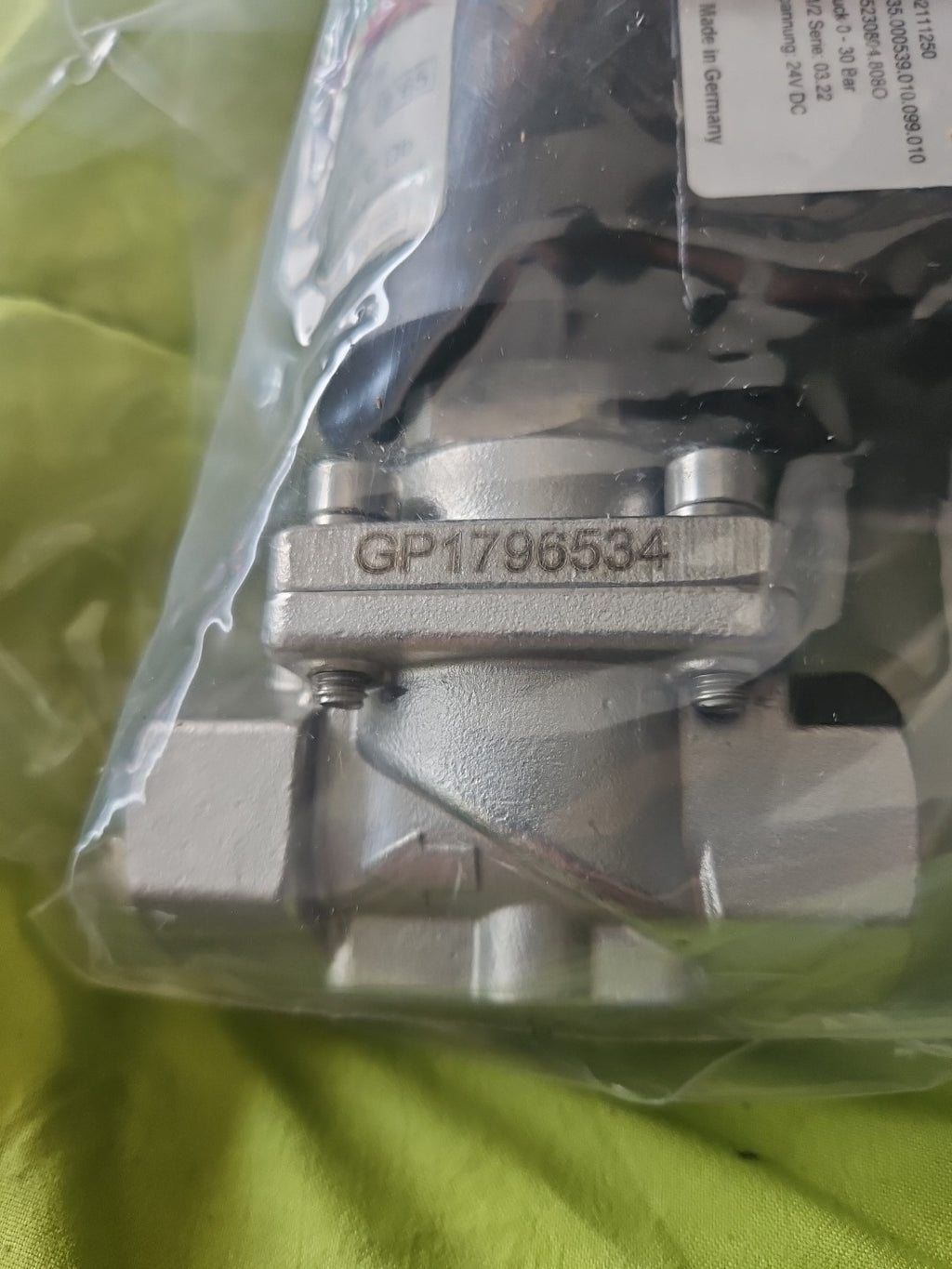 GSR-Magnetventil GO2111250G035.000539.010.099.010A35230804.8080 Neu/ovp,0-30