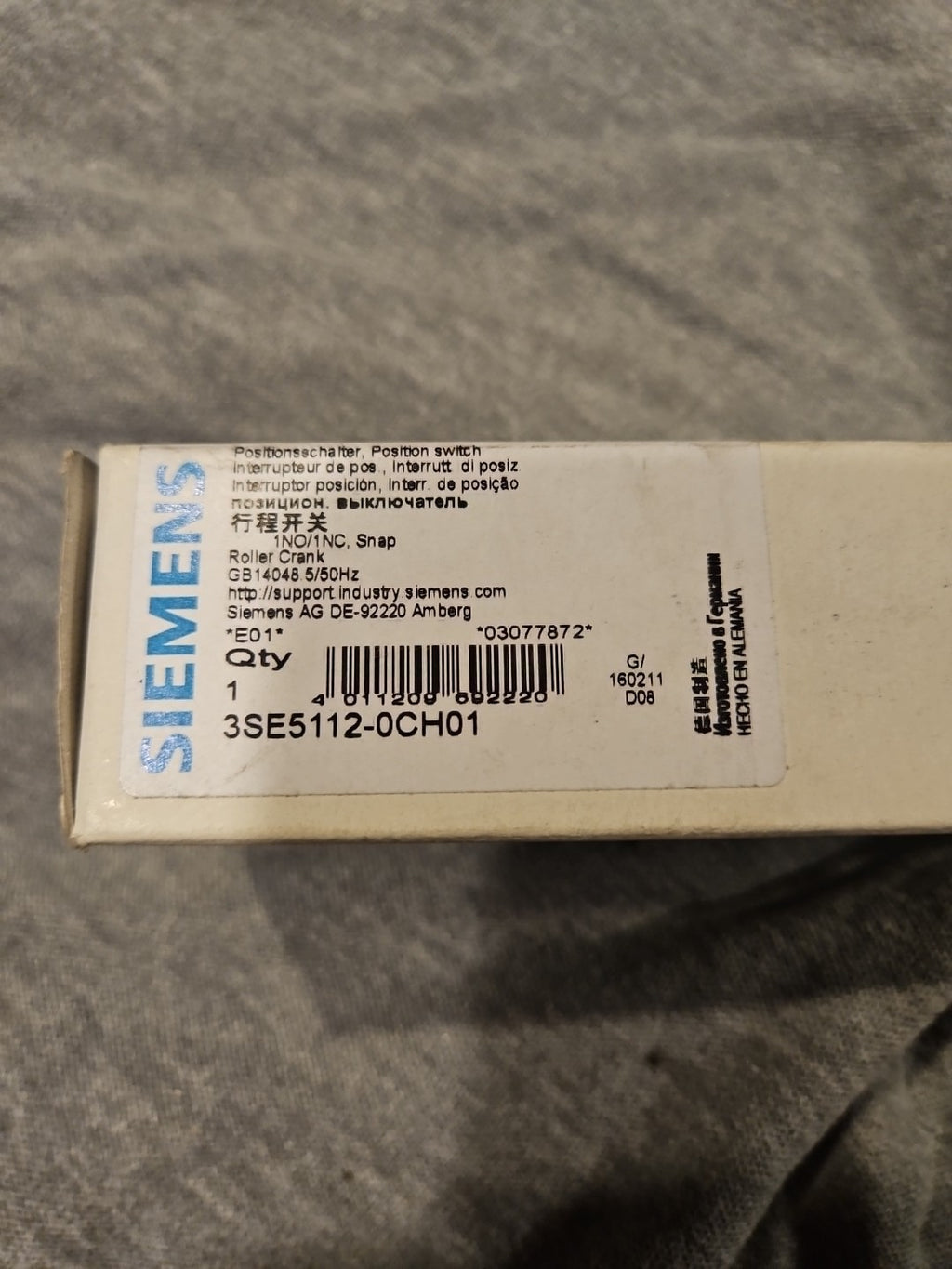 SIEMENS 3SE5112-0CH01 Positionsschalter Rollenschalter, Switch, neu/ovp, New