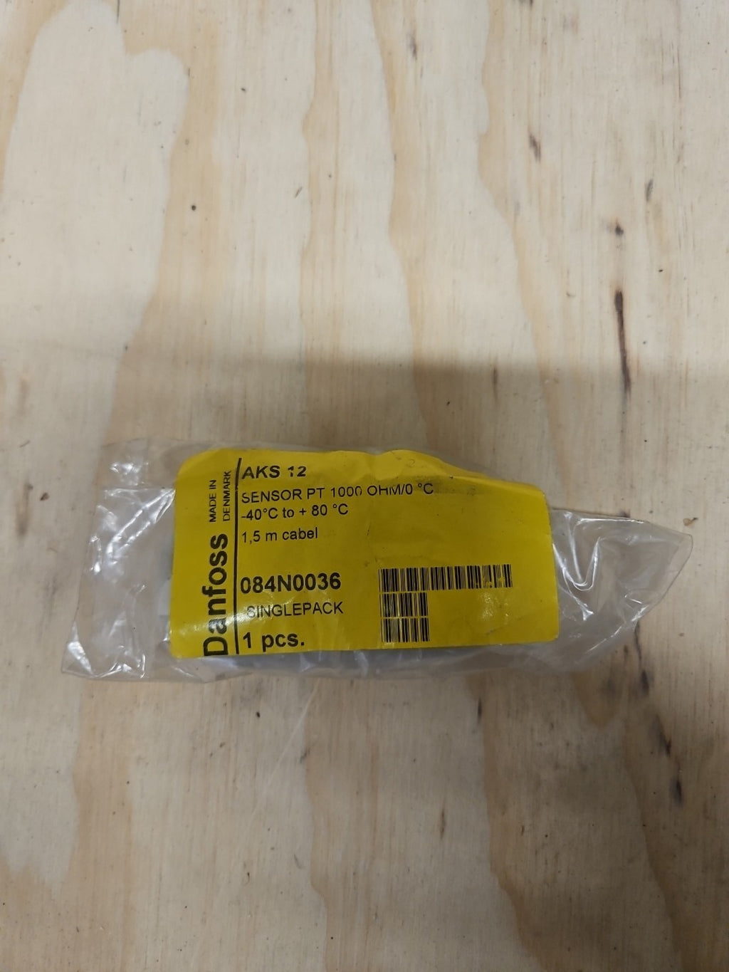 Danfoss 084N0036 AKS 12 Temperature sensor 1.50m Neu/ovp, New Unused