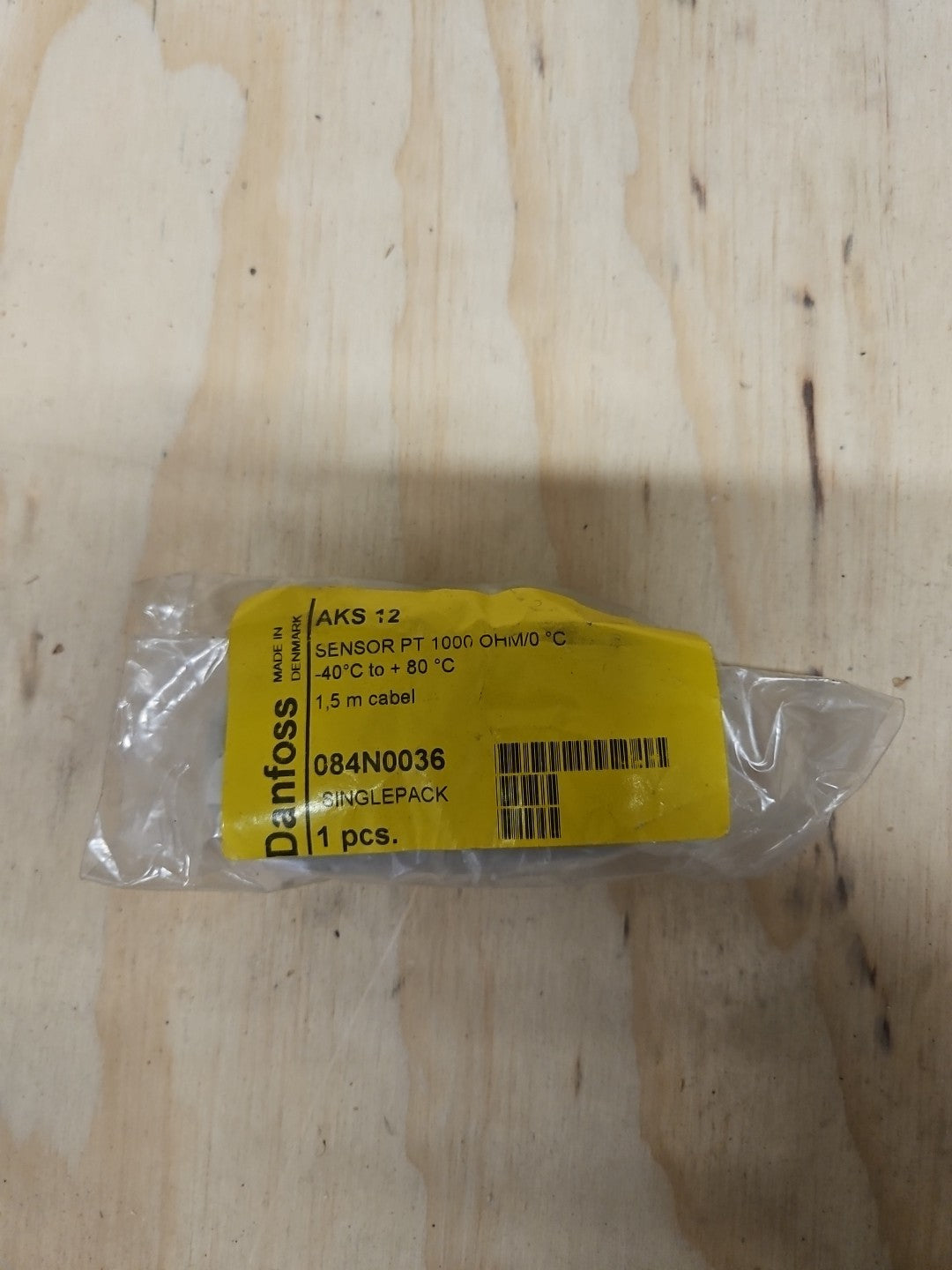 Danfoss 084N0036 AKS 12 Temperature sensor 1.50m Neu/ovp, New Unused