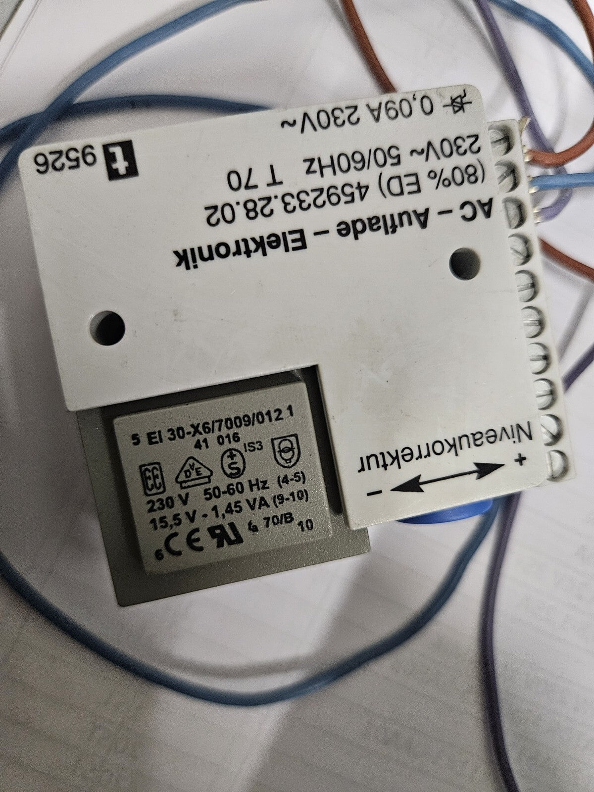 1 x Aufladeregler 338850, 9526..0 für Nachtspeicherheizung Laderegler, Ladeautom