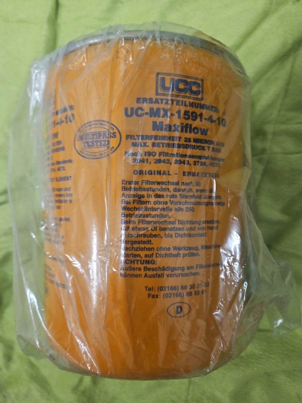 Parker/UCC UC-MX-1591-4-10 Hydraulikfilter Neu/ovp Sealed, Unused Hydraulic