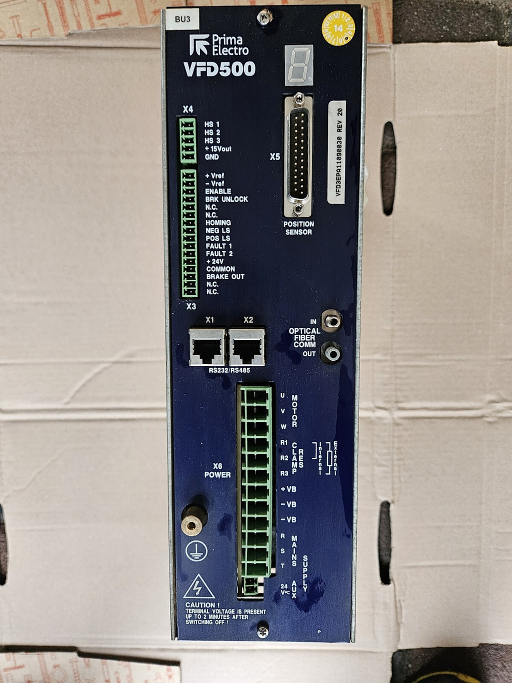 Prima Electronics VFD3EPA11090010 VFD500, Refurbished, Like New, Fully Working