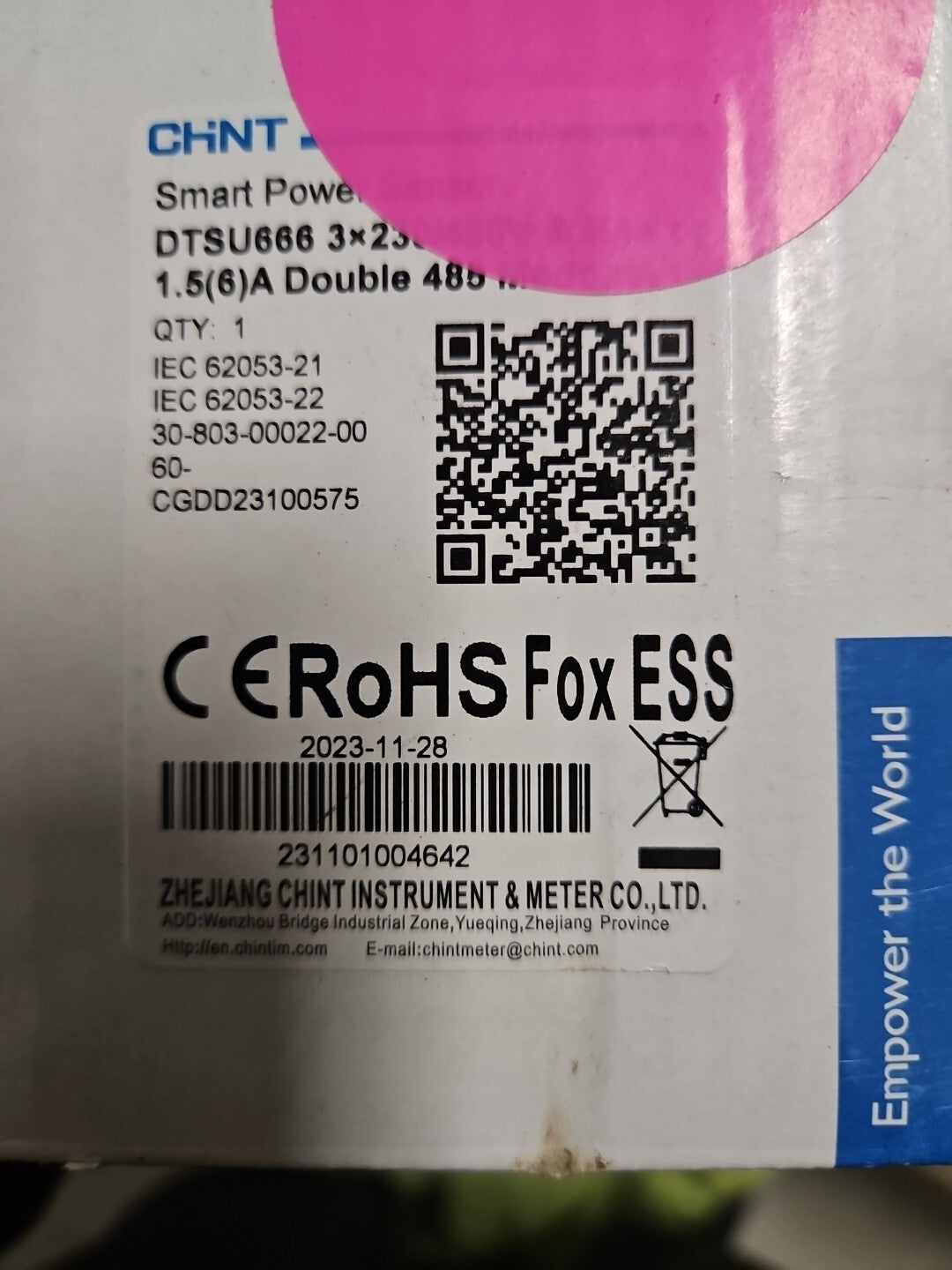 Chint G DTSU666-H 3×230/400V 3-100A Smartmeter Drehstromzähler digital Neu/ovp