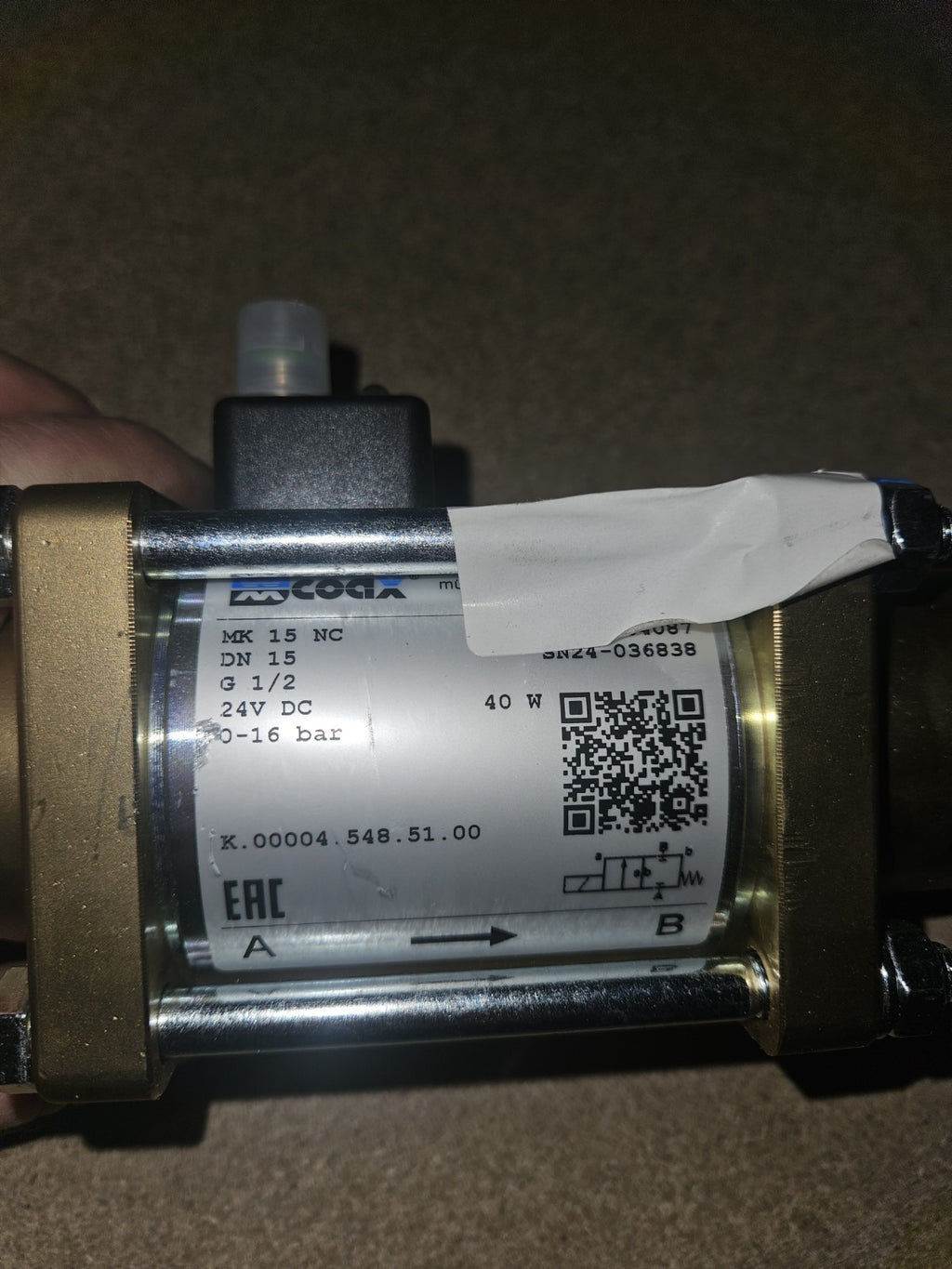 MÜLLER-COAX KOAXIALVENTIL MK 15 NC, 2/2 WEGEVENTIL,VALVE, 0-16bar,564087 New Neu