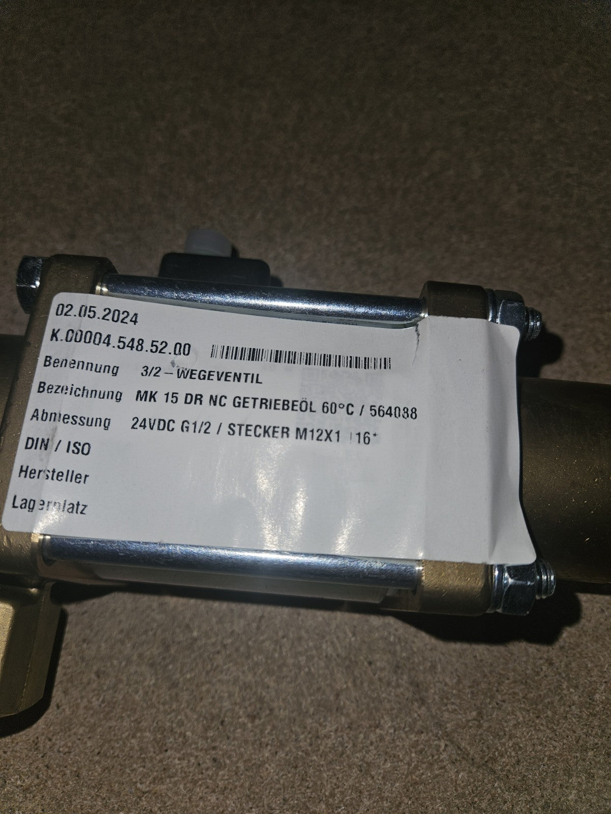 MÜLLER COAX 3/2-Wege coaxial Ventil 5-VMK 15 DR NC, 564088, G1/2",24VDC, New Neu