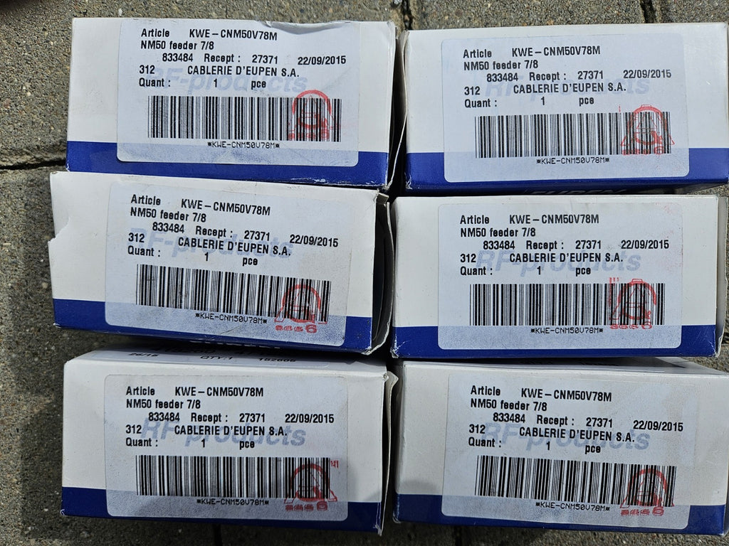 Eupen NM50V78N1 N Male Connector 7/8" for EC5-50A EA5-50 Cable New in Box, NEU