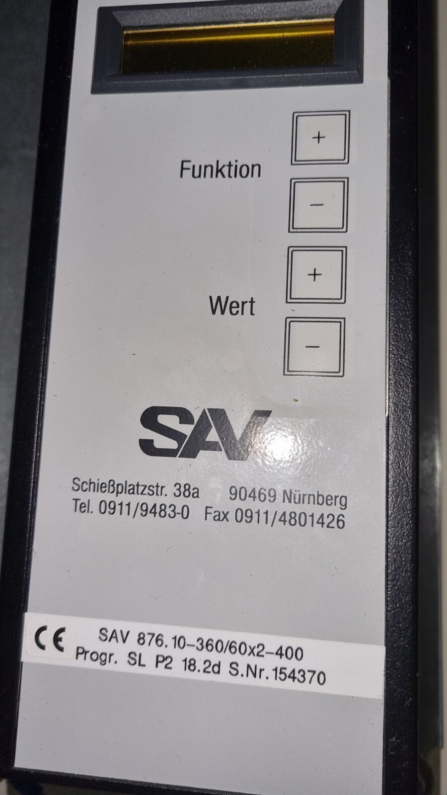 SAV 876.10-360/60x2-400 Elektronische Umpol-Steuergerät Polarity Reversing Unit