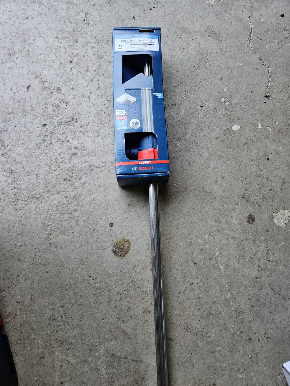 BOSCH Absaugbohrer-Set SDS EXPERT CLEAN max-8X 22x400x650mm, inkl. Absaugadapter