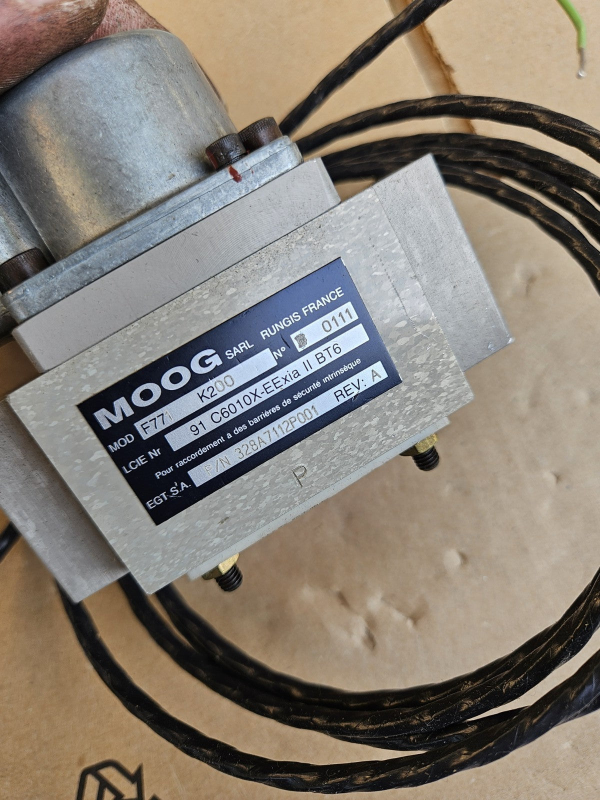 MOOG Valve Servo Ventil 328A7112P001, F771-K200, Burner GAS Ventil New Neu Unuse