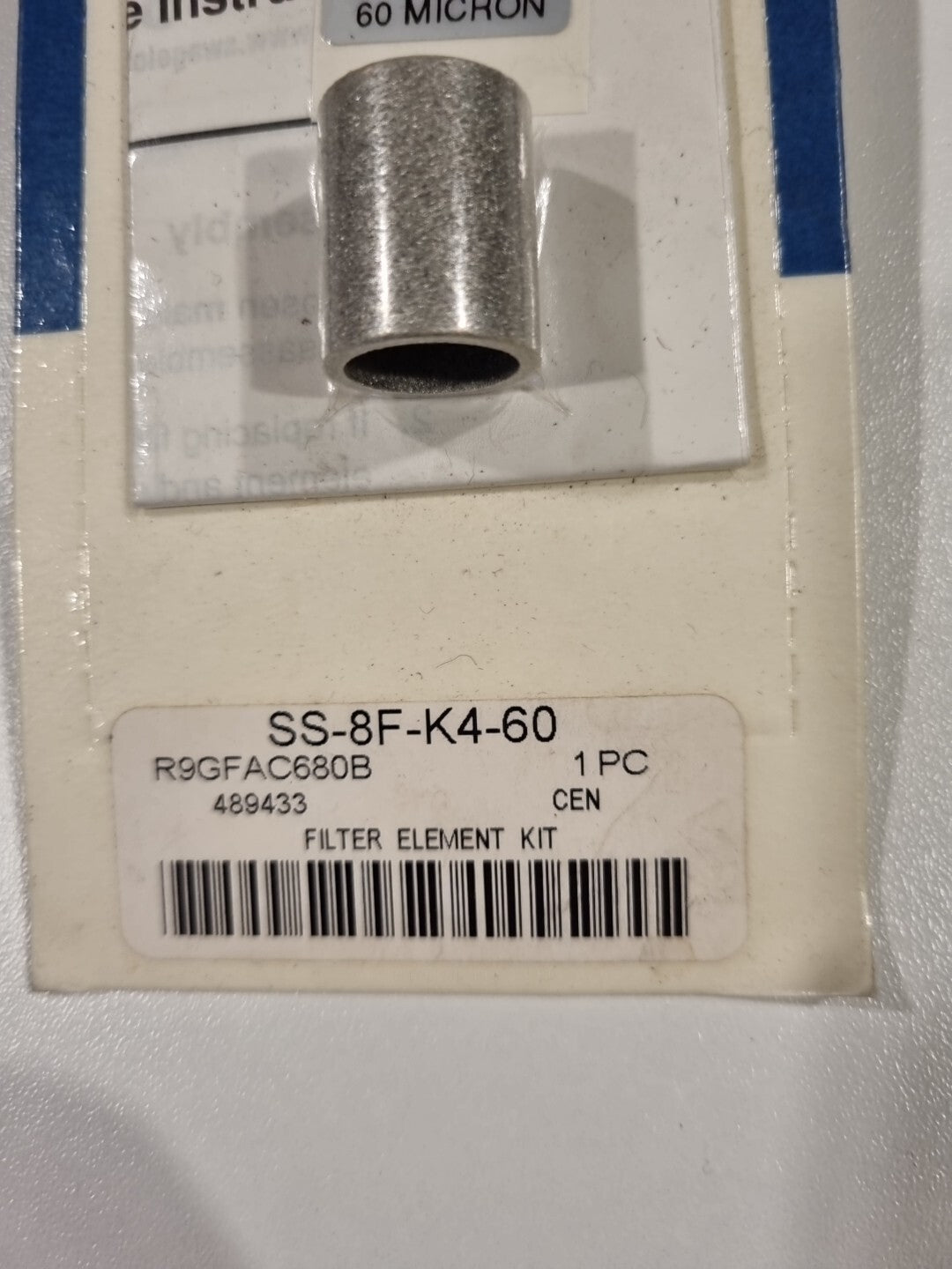 Swagelok SS-8F-K4-60 60 Micron Element Kit for 6F FNSP