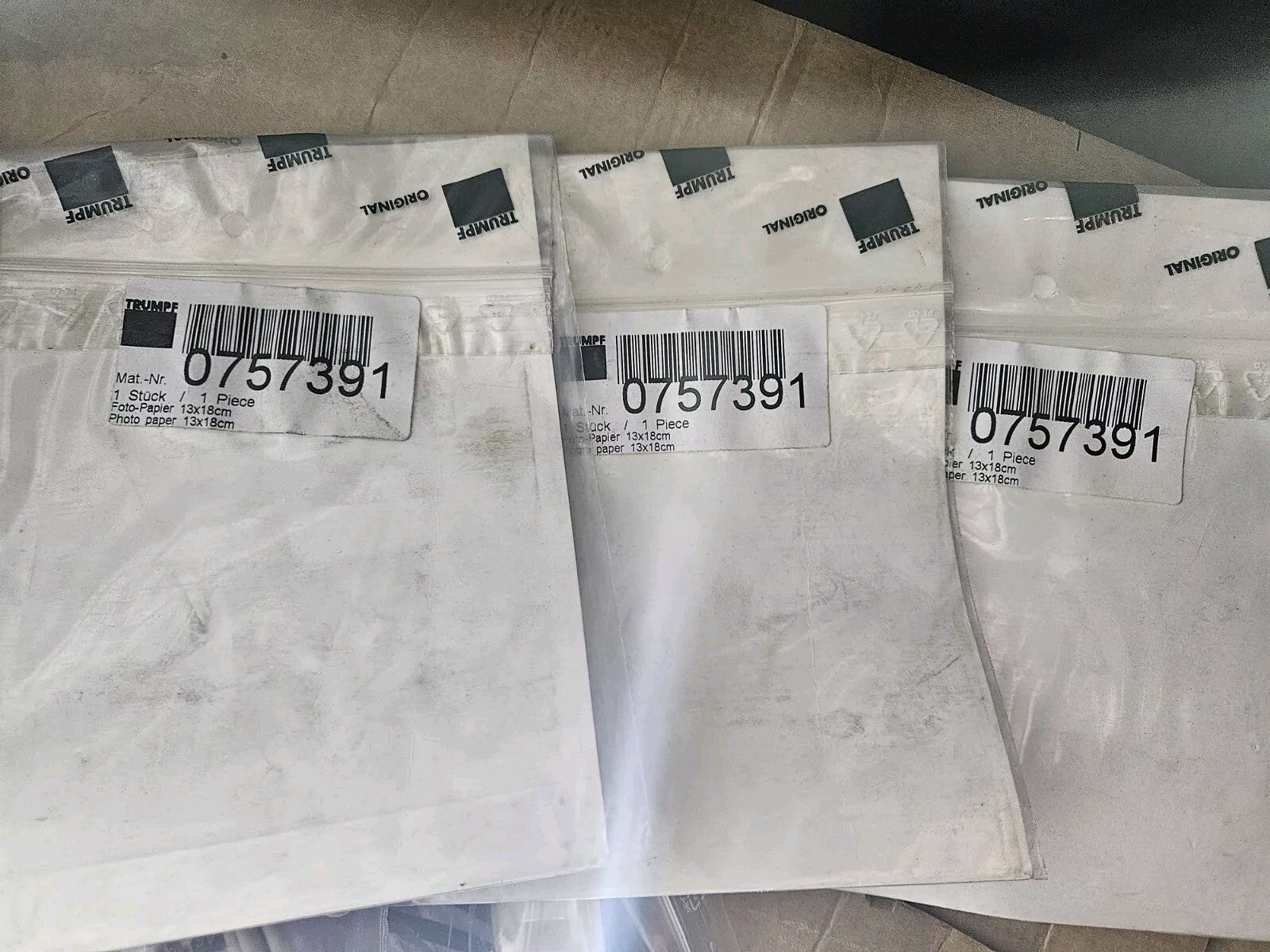3 x Trumpf 0757391 Foto-Papier, Wartung, Service Neu/ovp, New In Box Laser