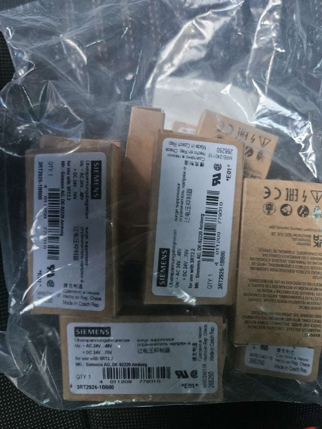 10 x Siemens Überspannungsbegrenzer 3RT2926-1BB00 Varistor, for 3RT2 New Neu/Ovp