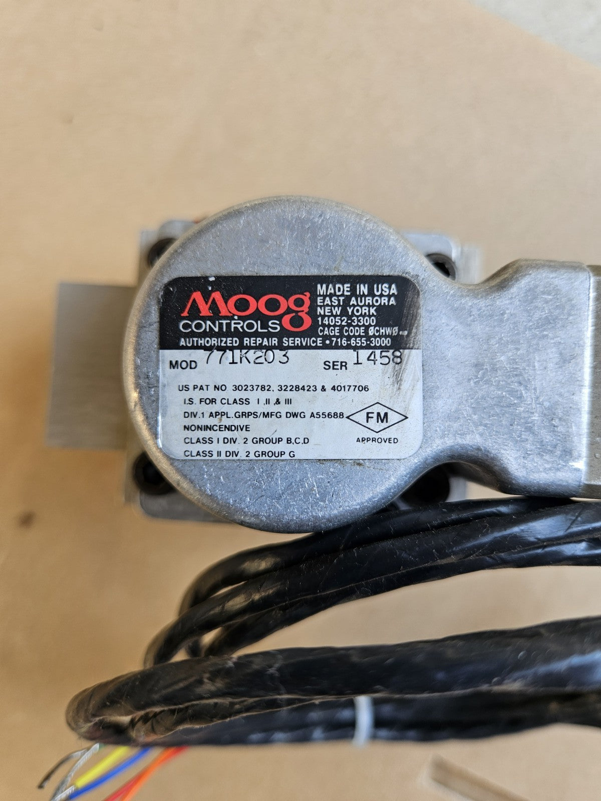 MOOG G771K203 FLOW SERVO CONTROL VALVE GE 312A6077 P5, New Nos Ovp Unused Neu