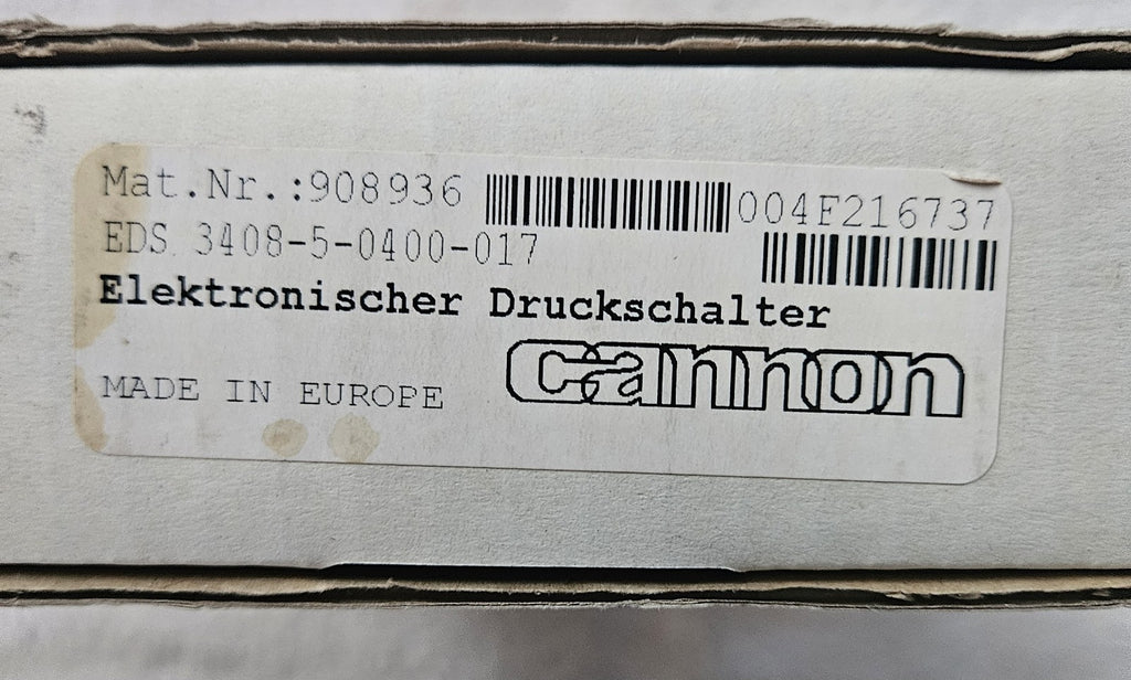 Cannon EDS 3408-5-0400-017 DRUCKSENSOR 908936 Pressure Sensor New In Box Neu