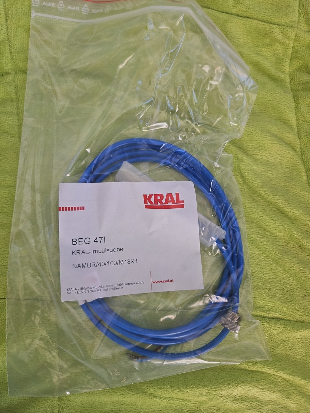 NEU/OVP Kral BEG 471 Impulsgeber Sensor NAMUR/40/100/M18X1, New Sealed Unused