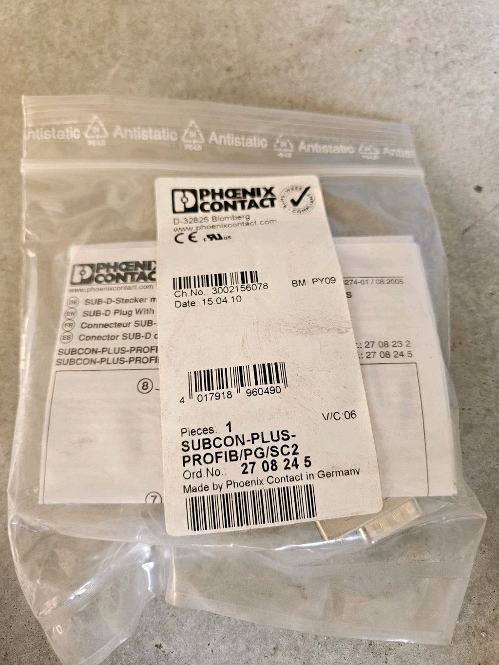 1 x PHOENIX CONTACT SUBCON-PLUS-PROFIB/PG/SC2 27 08 24 5, Neu/ovp, NOS unbenutzt