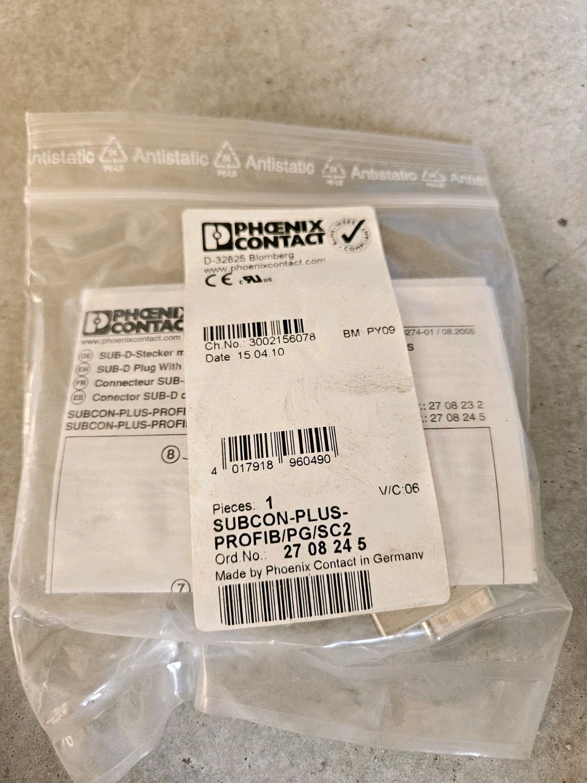 1 x PHOENIX CONTACT SUBCON-PLUS-PROFIB/PG/SC2 27 08 24 5, Neu/ovp, NOS unbenutzt