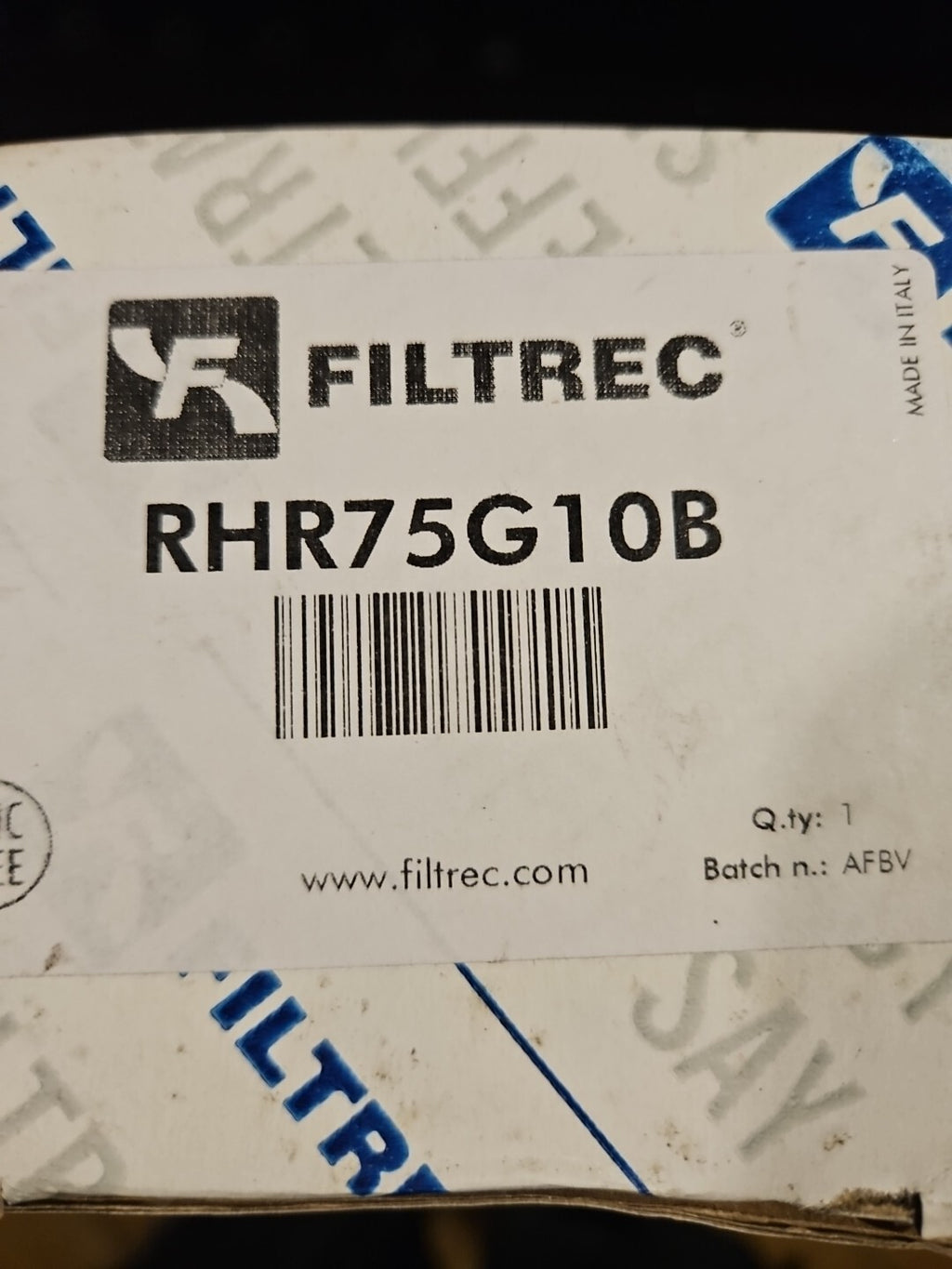 FILTREC FILTER ZX-RHR75G10B Hydraulic Filter, BRANDNEW in BOX, neu/ovp