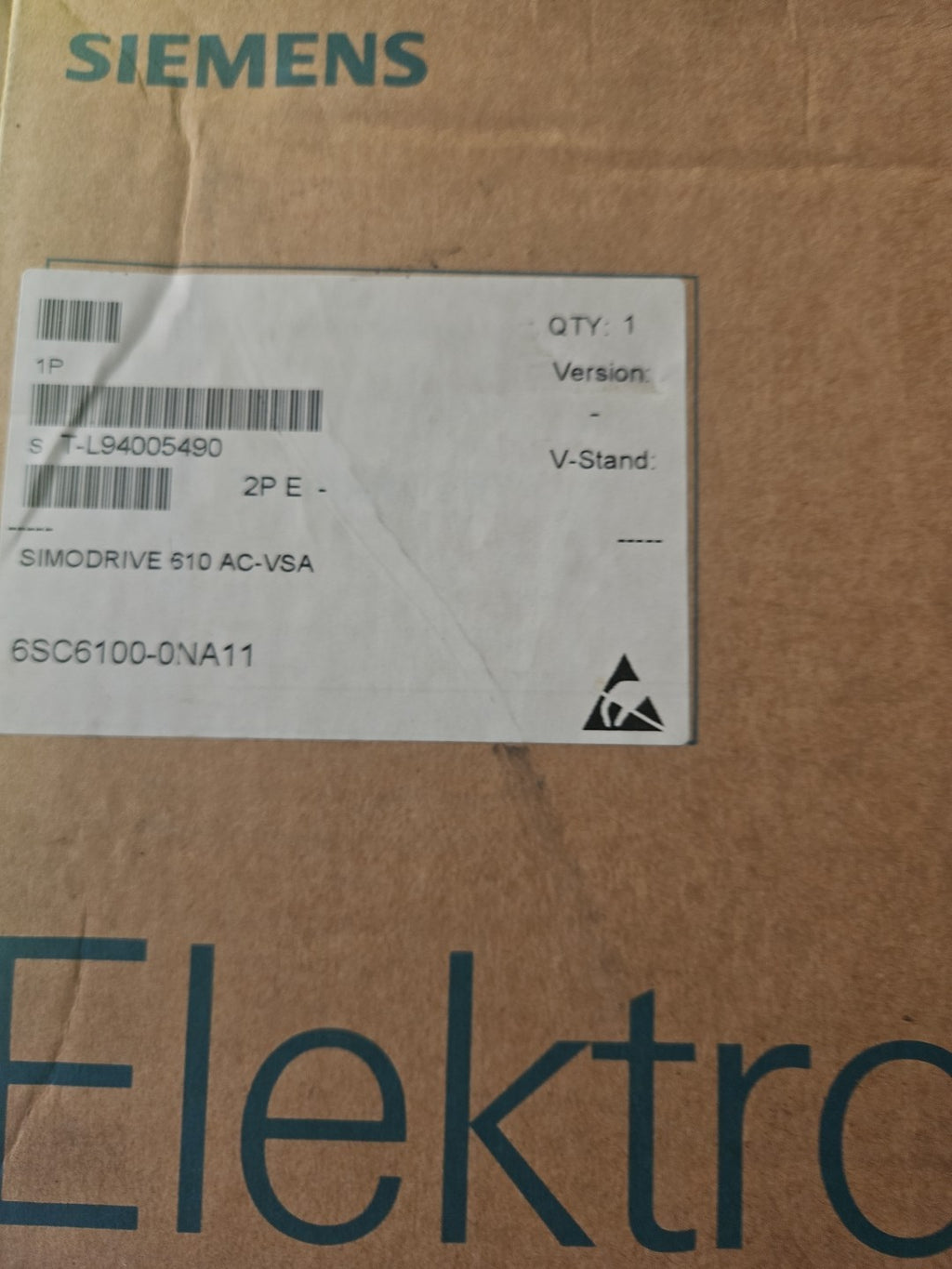 Siemens 6SC6100-0NA11 / 6SC6 100-0NA11 SIMODRIVE 610 AC-VSA FBG Regelung analog 