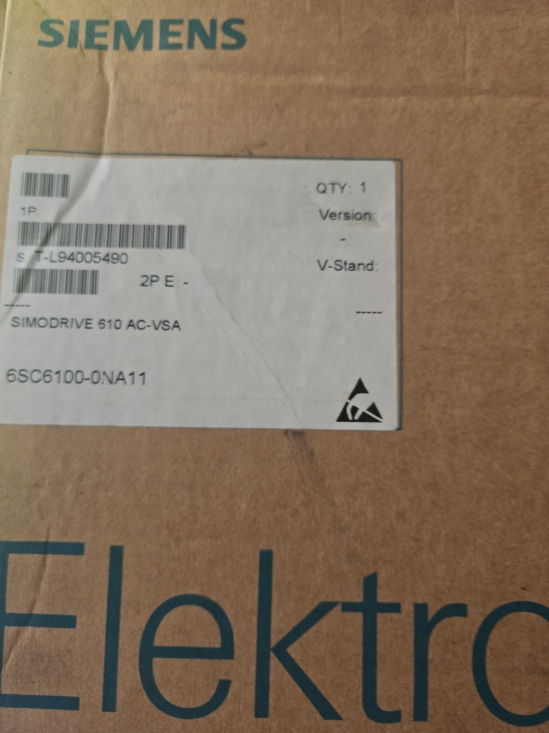 Siemens 6SC6100-0NA11 / 6SC6 100-0NA11 SIMODRIVE 610 AC-VSA FBG Regelung analog 