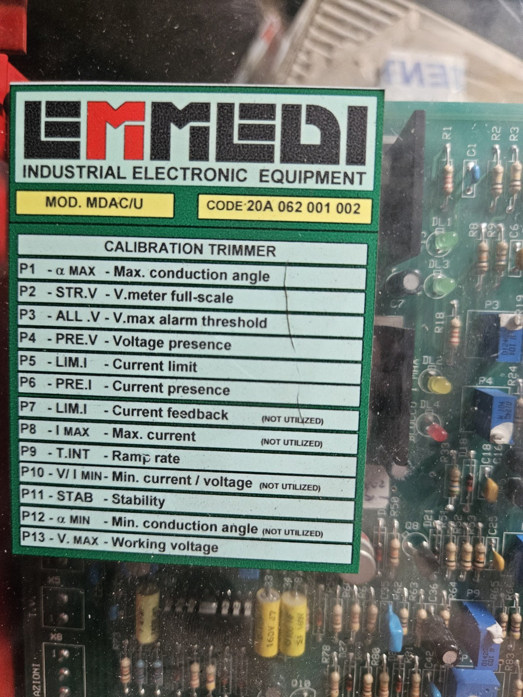 EMMEDI MOD. MDAC/UCODE 20A 062 001 002, Servo Regler, Neu/Ovp, New In Box