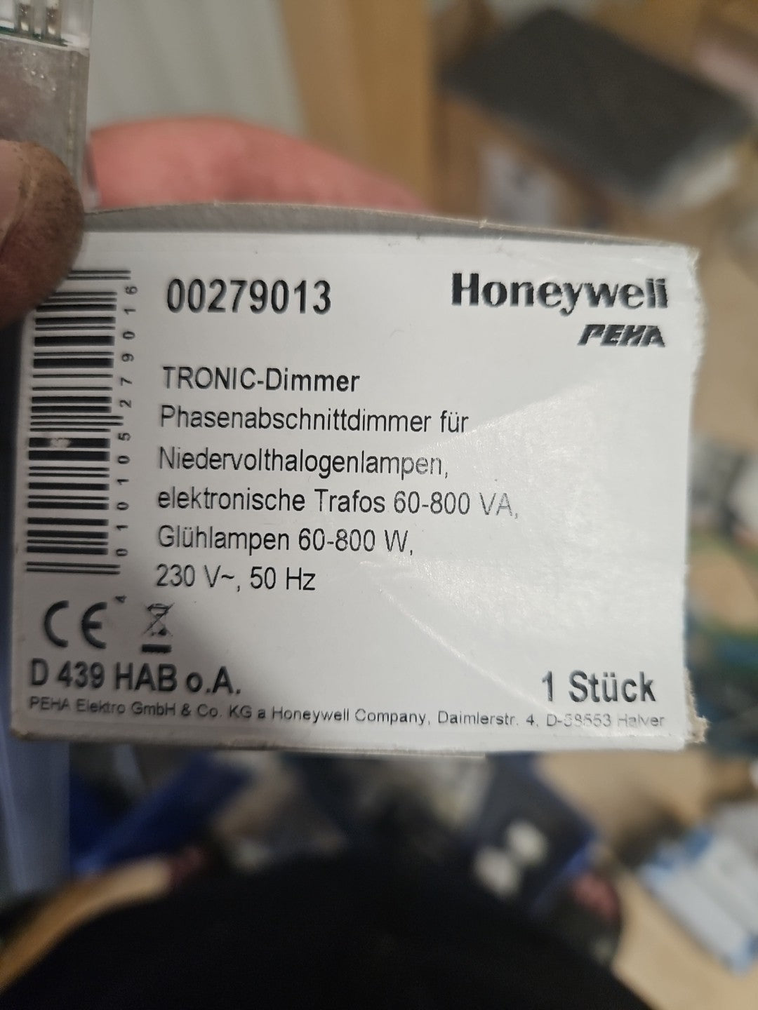PEHA 439 HAB, Tronic Dreh Dimmer 60-800W kapazitive Last Drehdimmer