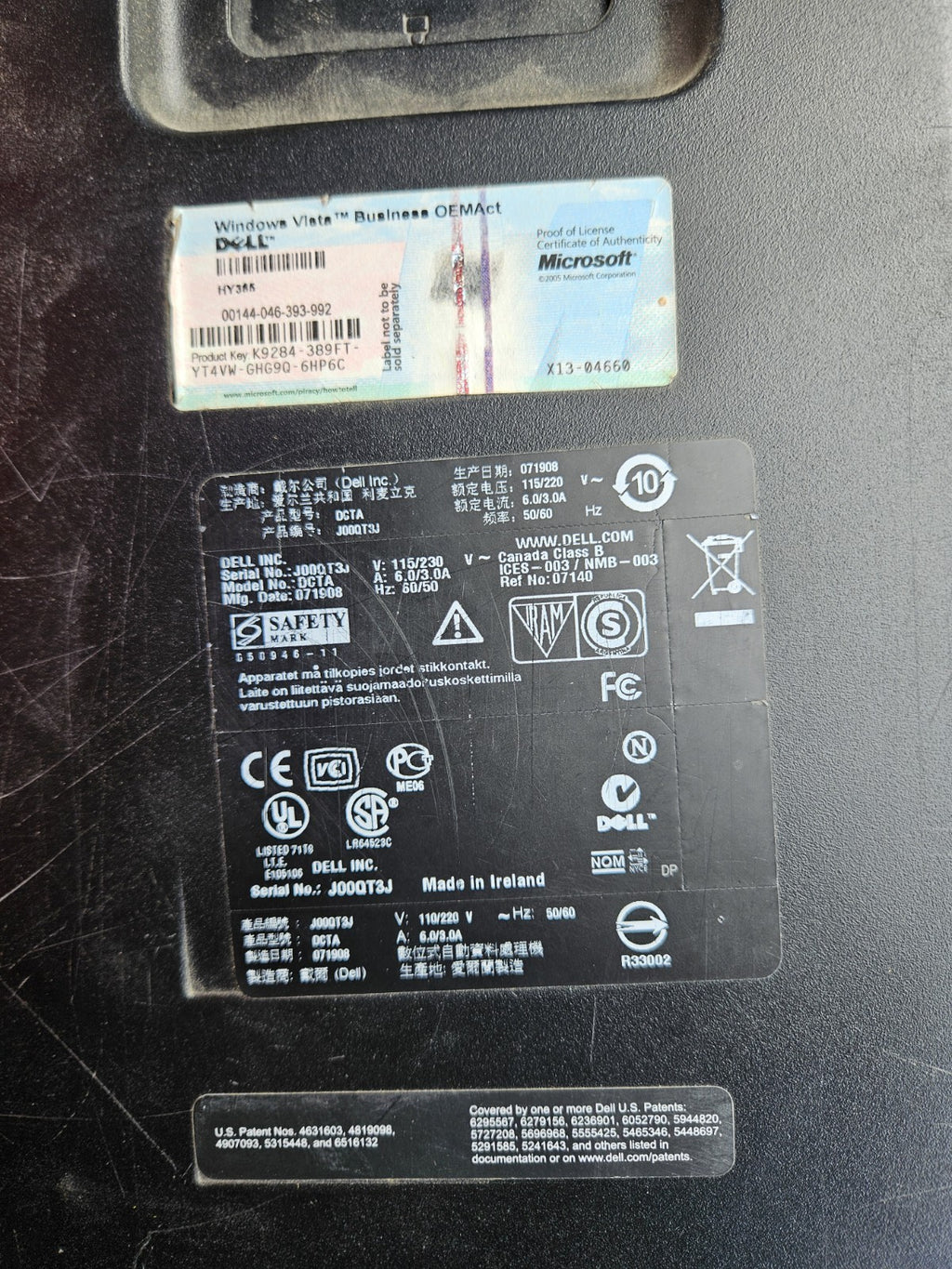 PC Dell Precision T5400 XEON Workstation, J00Q3TJ, Windows Vista Used Working