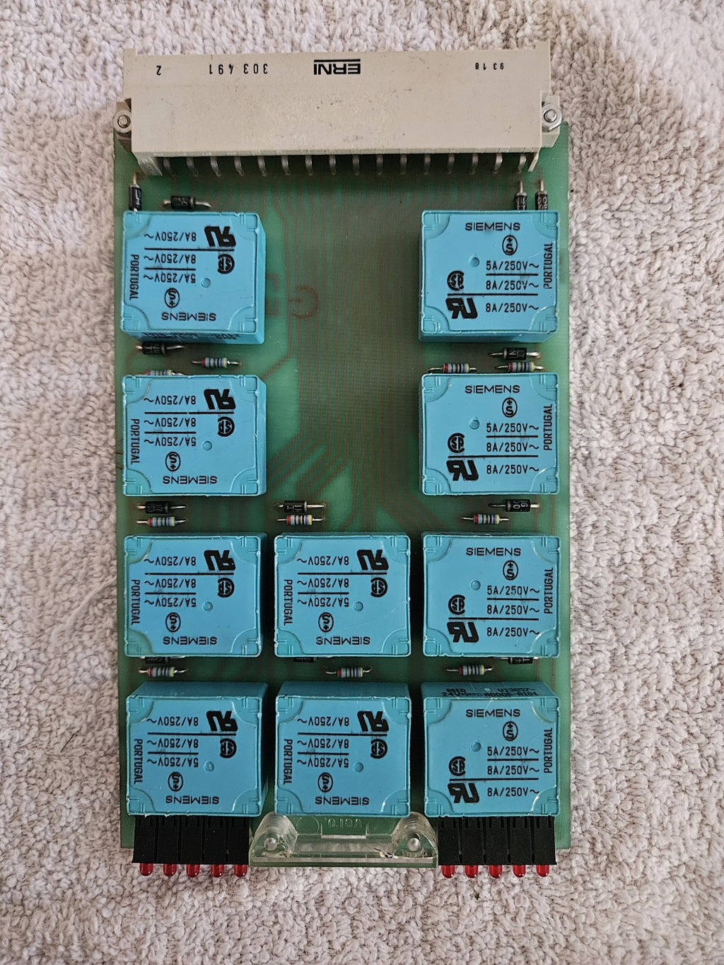 Krauss Maffei Siemens / ERNI Industrial Relay Circuit Board Module, tested works