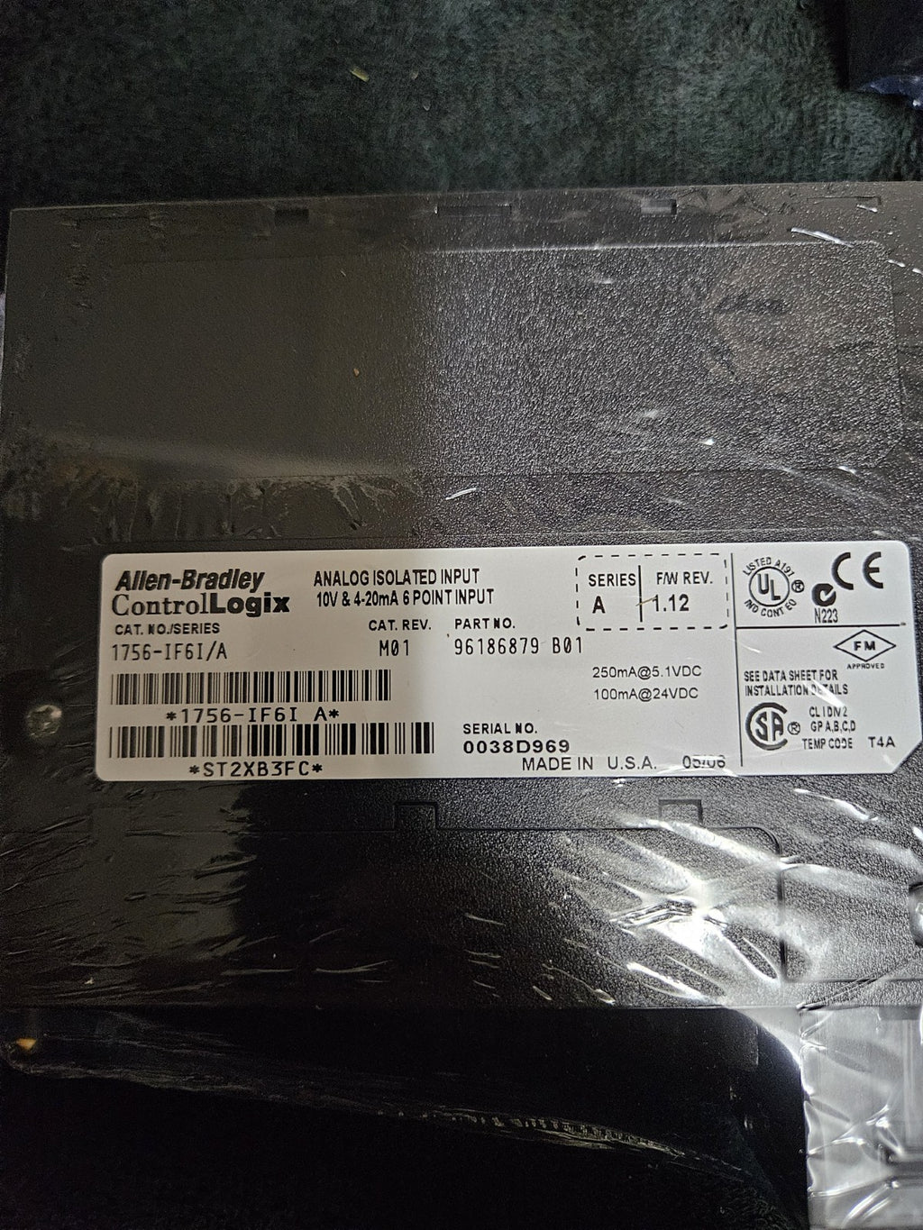 ALLEN BRADLEY 1756-IF6I /A ControlLogix 6-PT ISOLATED ANALOG 1756IF6I, New Neu