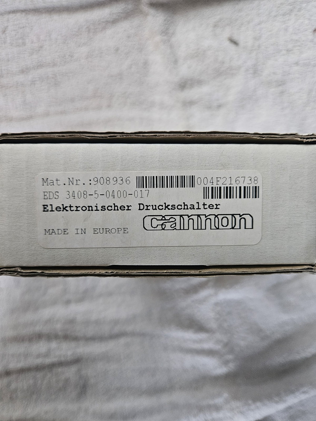 Cannon EDS 3408-5-0400-017 DRUCKSENSOR 908936 Pressure Sensor New In Box Neu