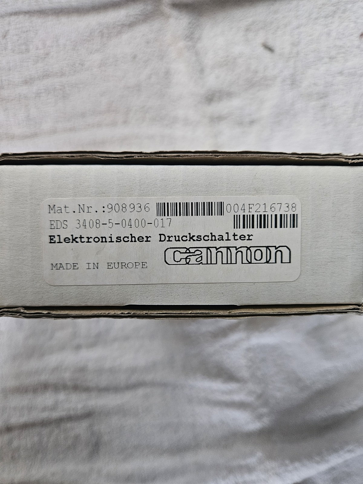 Cannon EDS 3408-5-0400-017 DRUCKSENSOR 908936 Pressure Sensor New In Box Neu