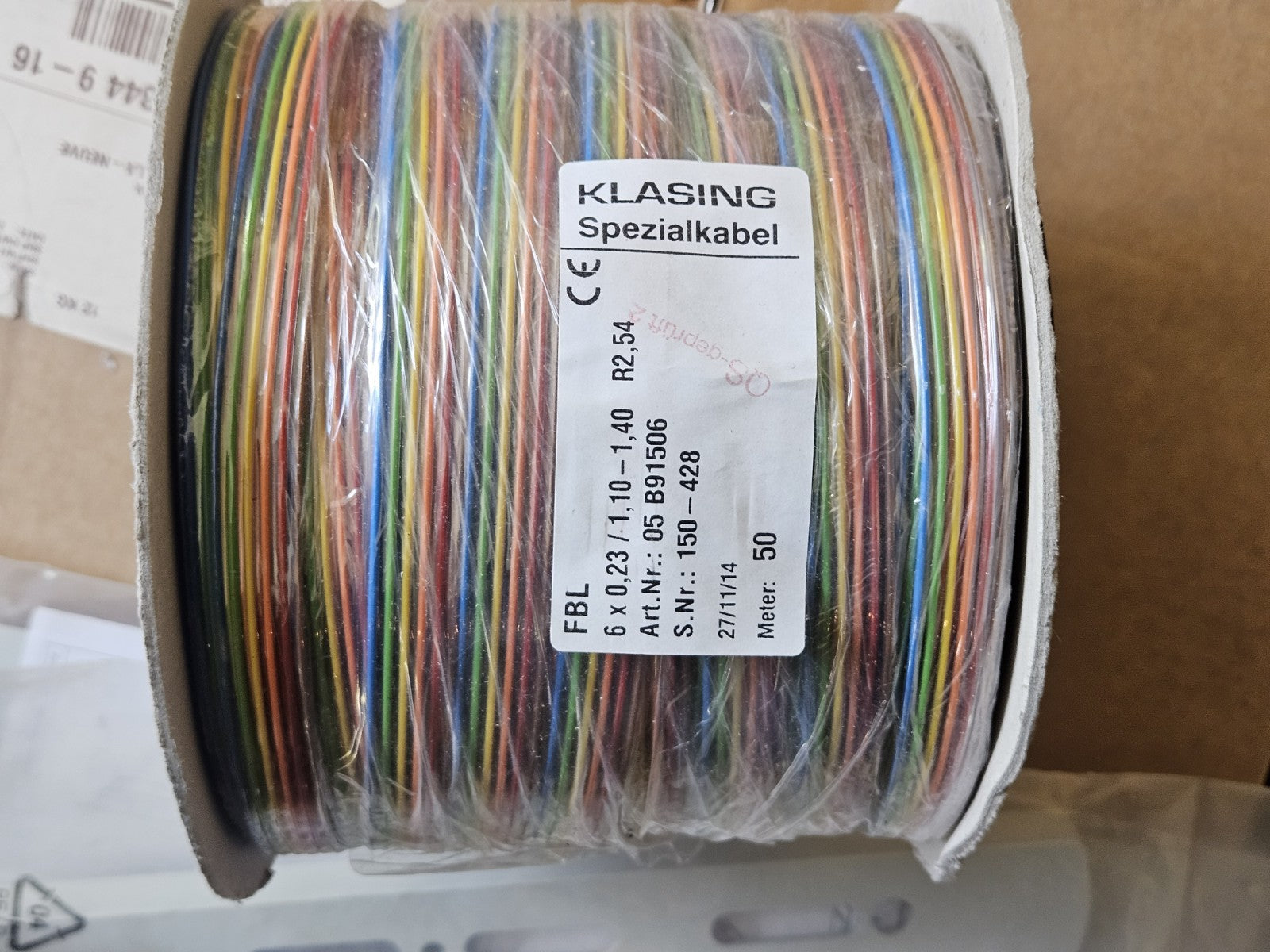 Klasing Spezialkabel FBL 6x0,23 / 1,10-1,40 Flachbandleitung Steuerleitung 50m