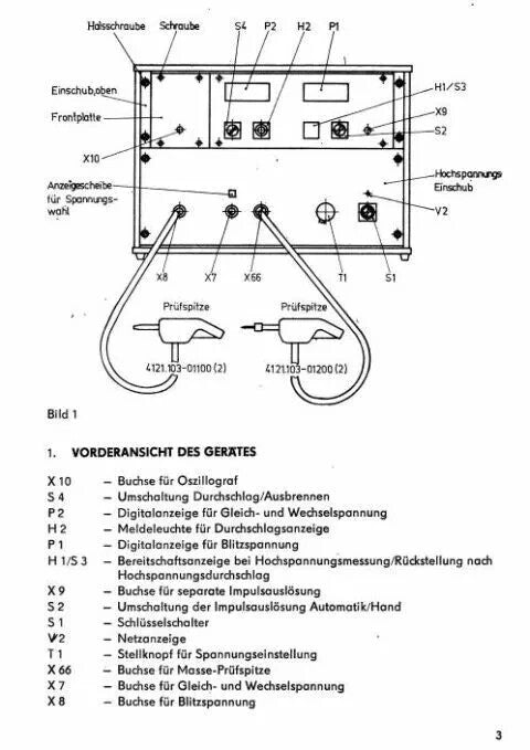 RFT Hochspannungsprüfgerät SIP 010 Blitzgenerator 10kV, VEB, DDR mit Prüfspitzen