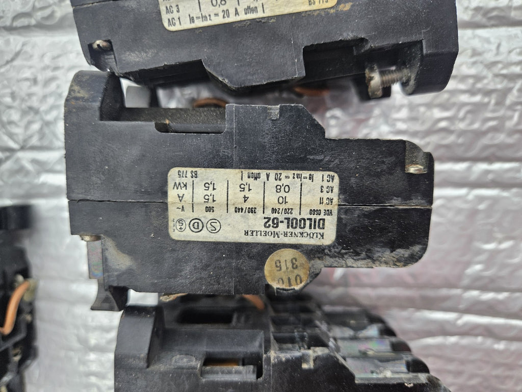 4 x Kloeckner Moeller DIL00L-62 Schütz contactor Used working