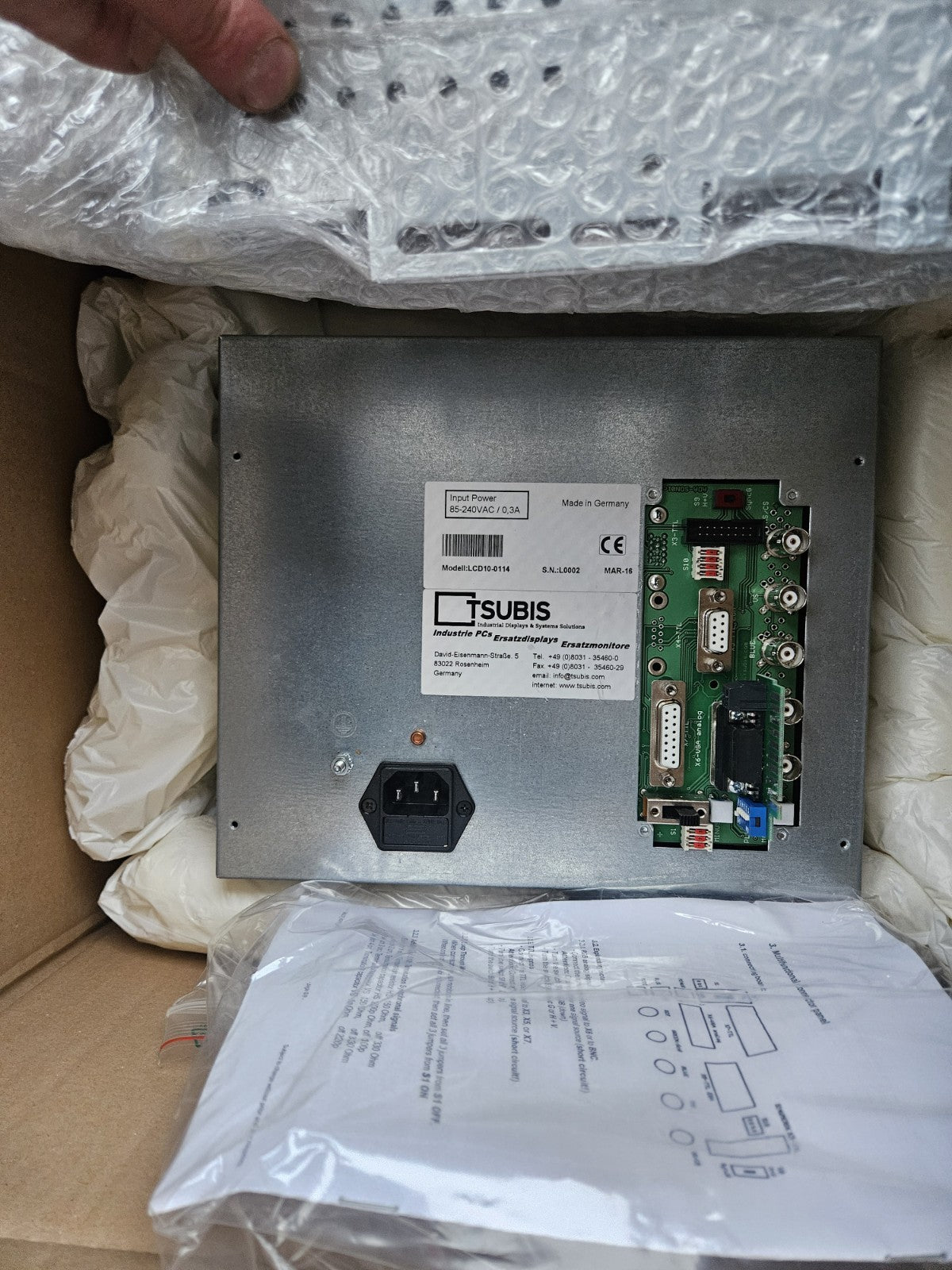 TSUBIS LCD10-0114, Industrie Monitor,Krauss, Siemens Heidenhain CNC NEU/OVP